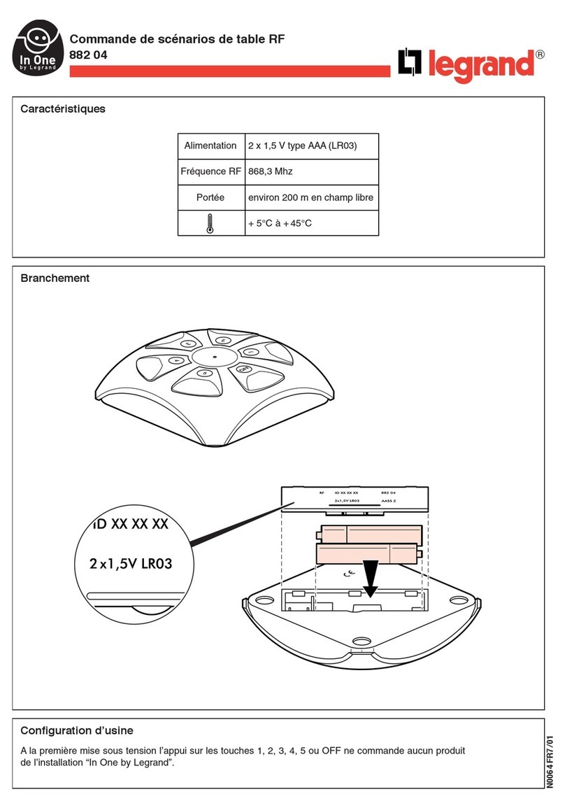 LEGRAND In One 882 04 User manual