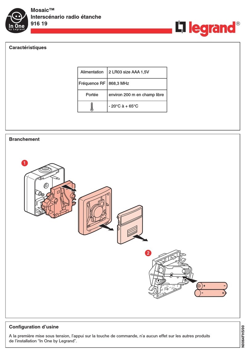 LEGRAND In One Mosaic 916 19 User manual