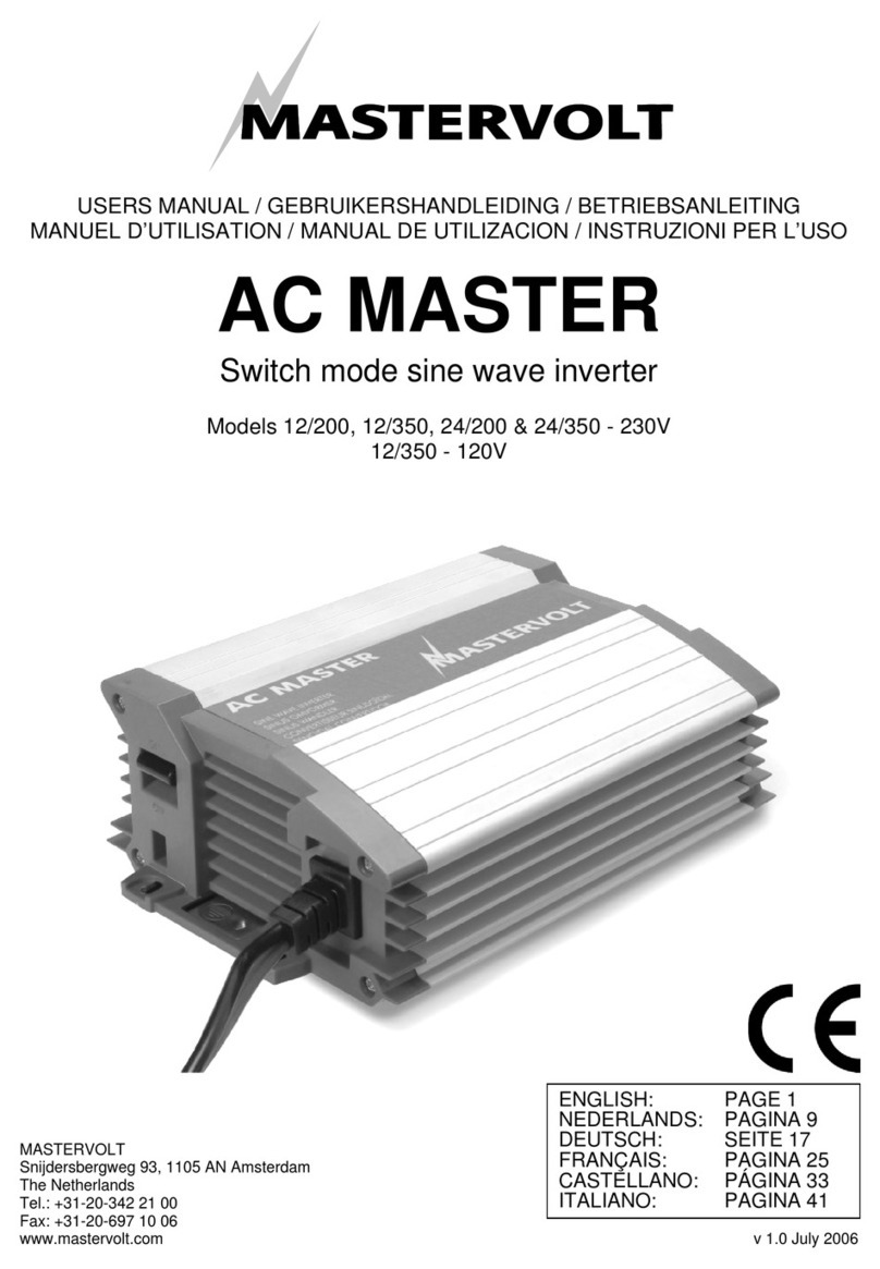 Mastervolt AC MASTER 12/200-230V user manual