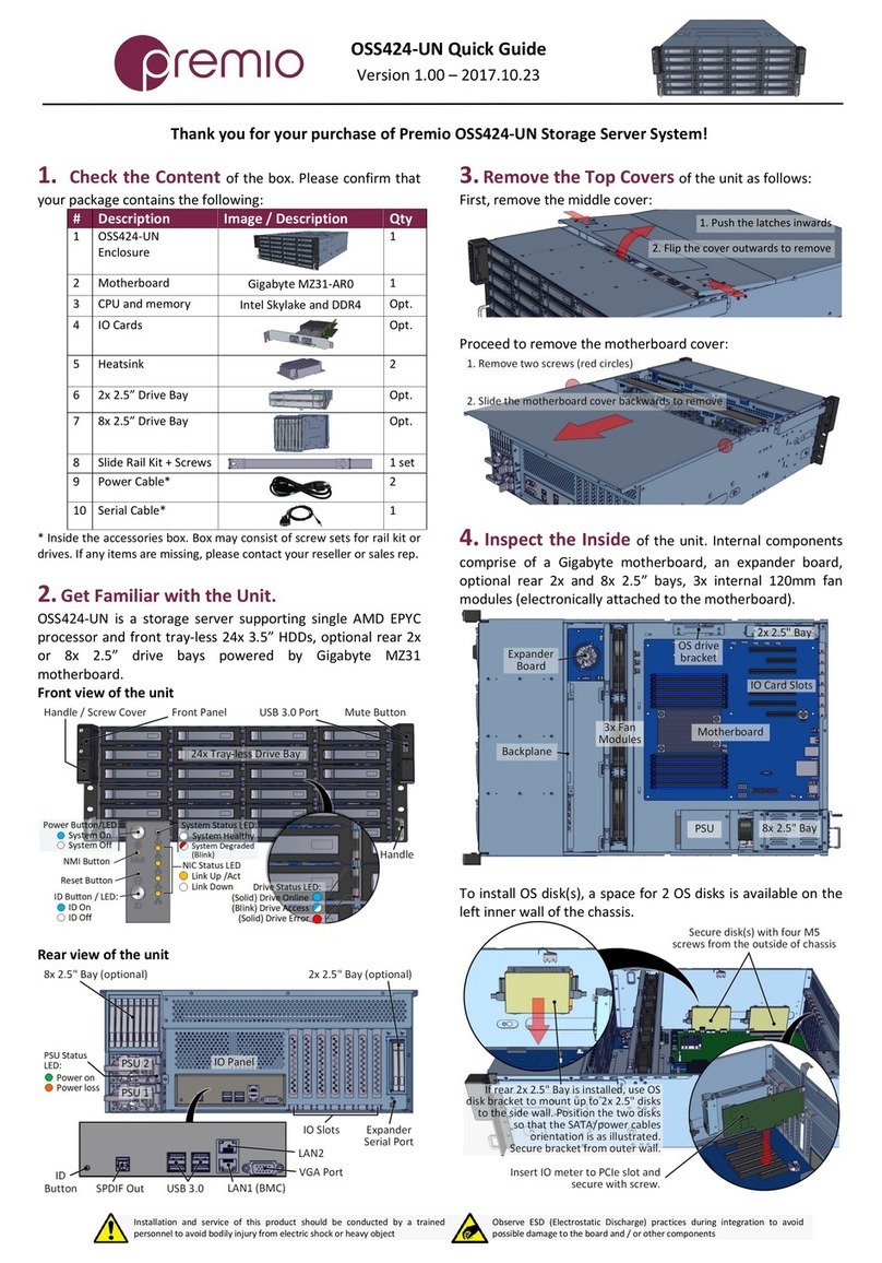 Premio OSS424-UN User manual Premio OSS424-UN User manual