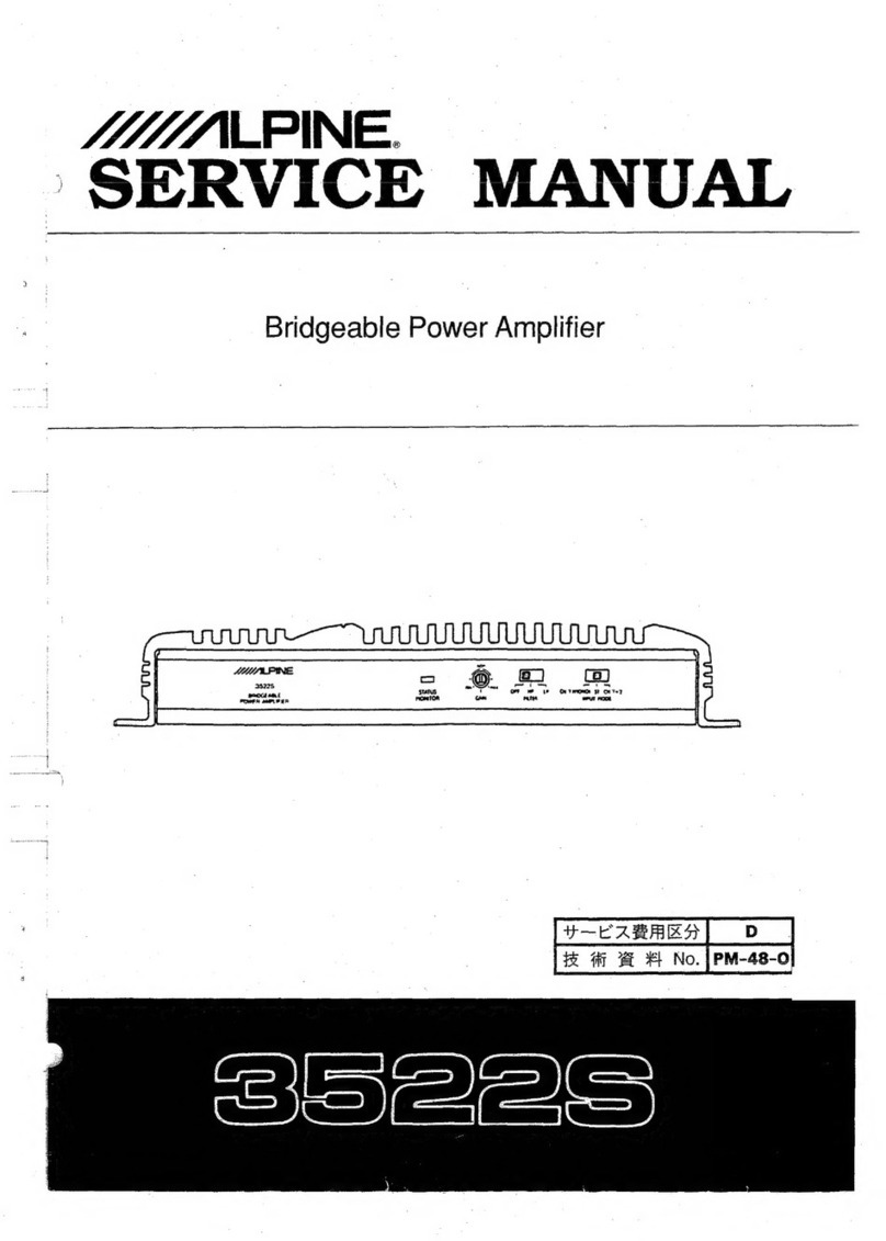Alpine 3522S User manual Alpine 3522S User manual