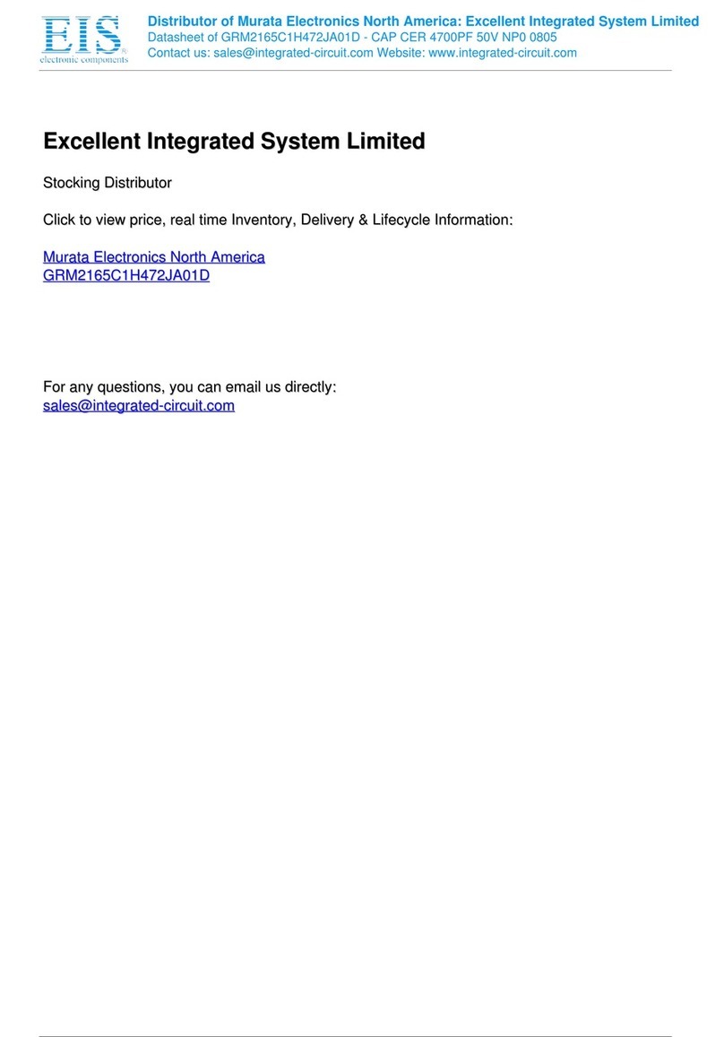 Murata GRM2165C1H472JA01D User manual Murata GRM2165C1H472JA01D User manual