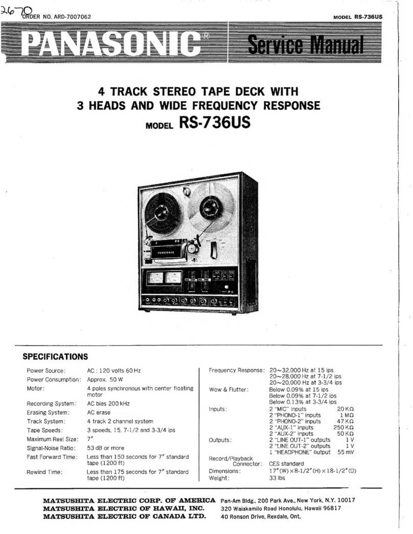 Panasonic RS-736US User manual