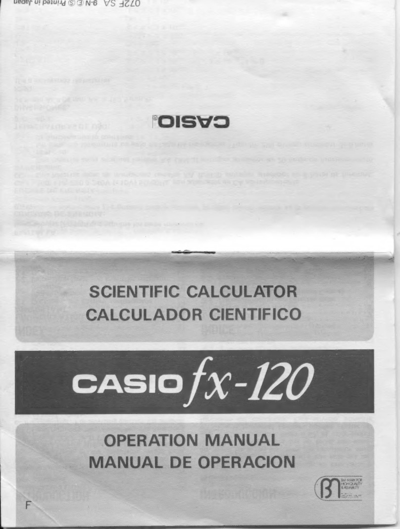 Casio fx-120 User manual