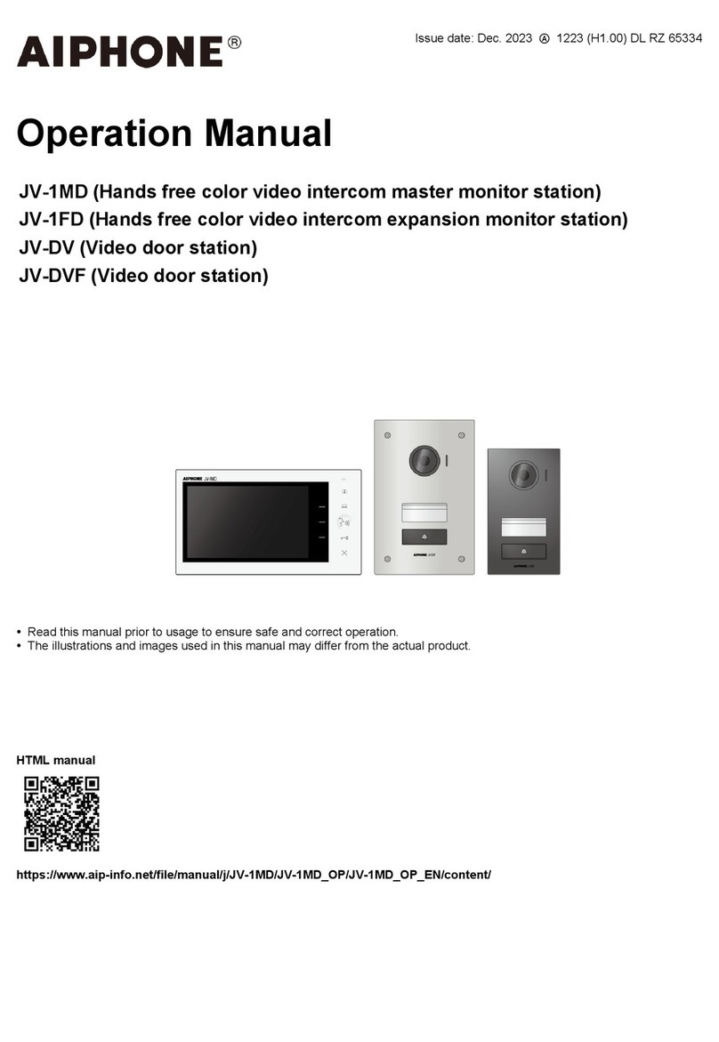 Aiphone JV-1MD Operation manual