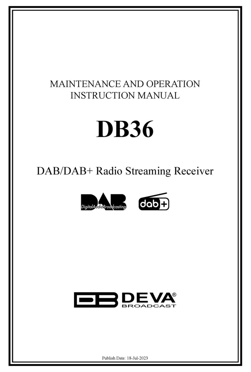 DEVA Broadcast DB36 Maintenance and operation instruction manual