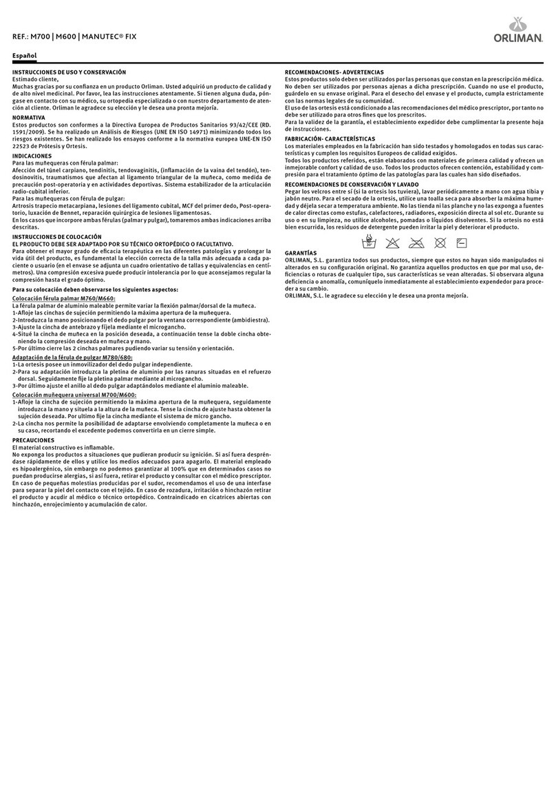 Orliman M700 Manual