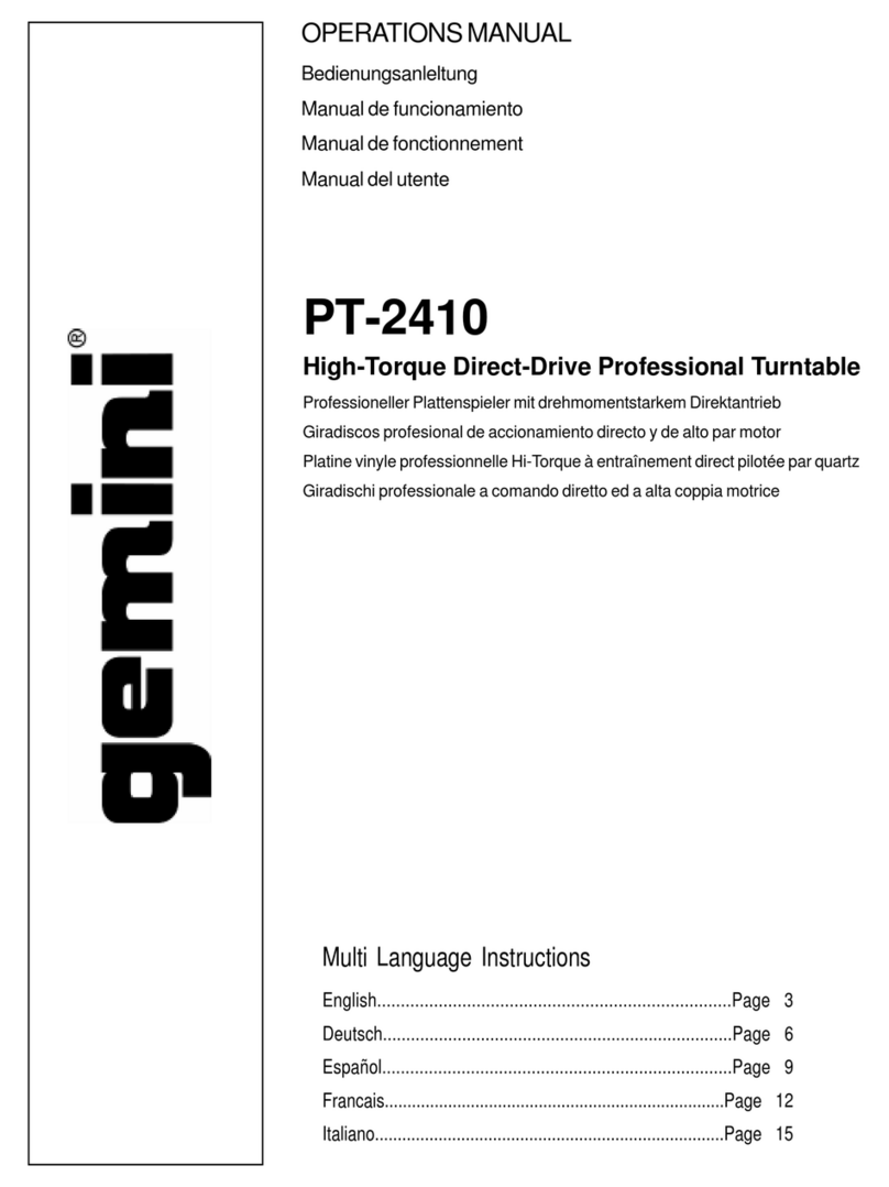 Gemini PT-2410 User manual