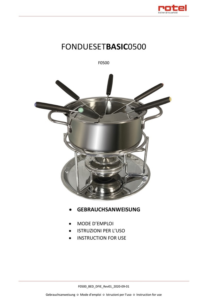 Rotel FONDUESETBASIC0500 Instructions for use