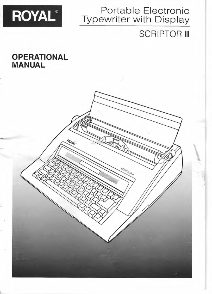 Royal SCRIPTOR II Operation manual