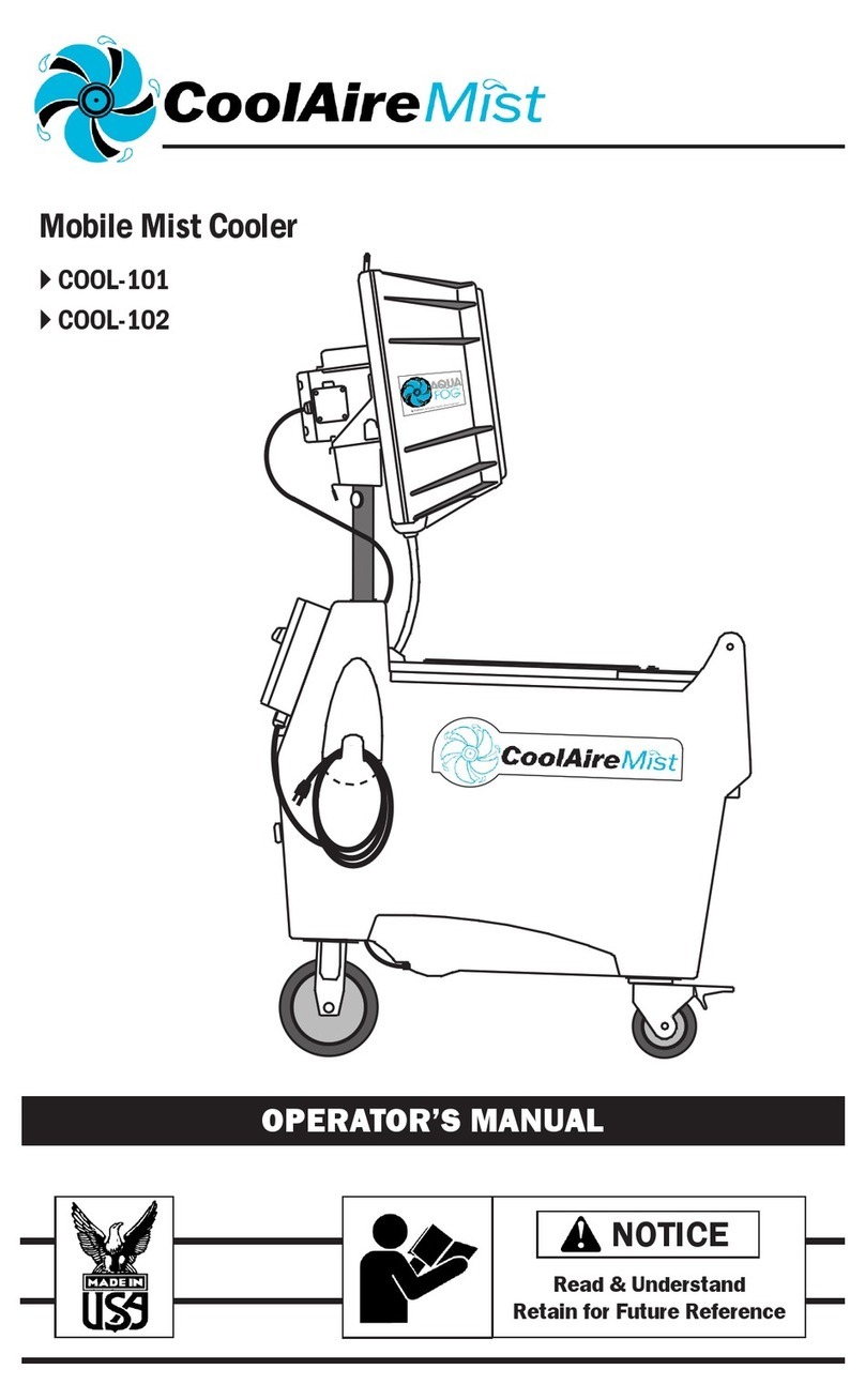 Jaybird CoolAireMist COOL-101 Operator's manual
