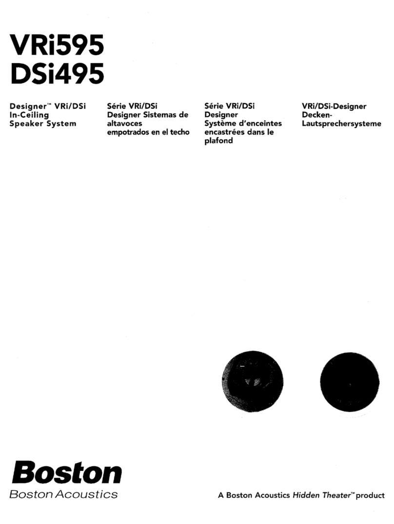 Boston Acoustics Designer VRi Series manual