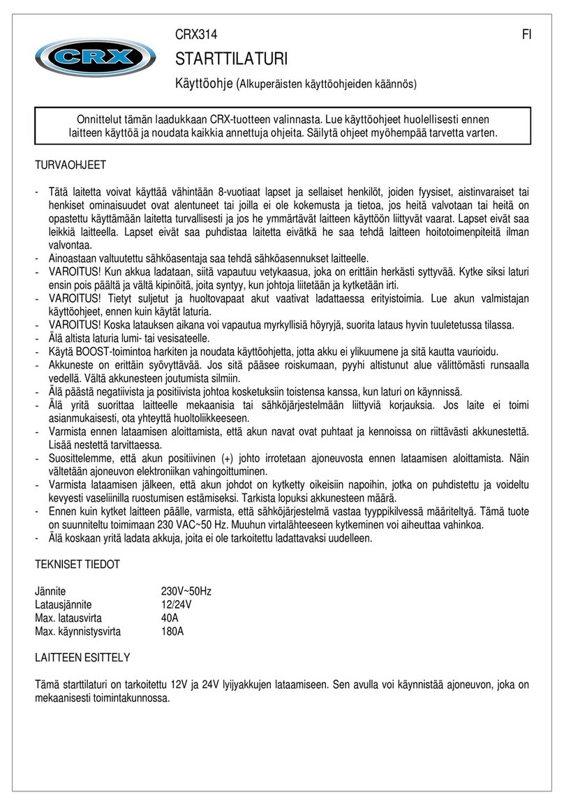 CRX CRX314 instruction manual
