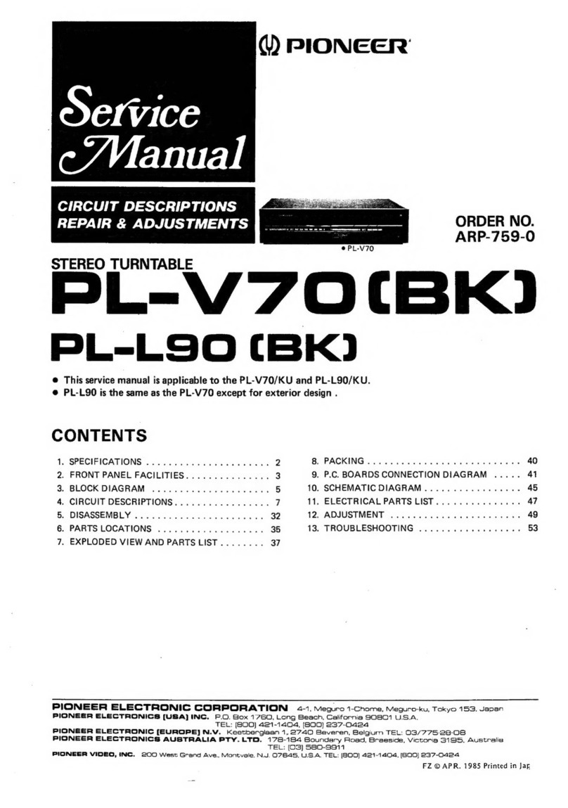 Pioneer PL-V70 Service manual
