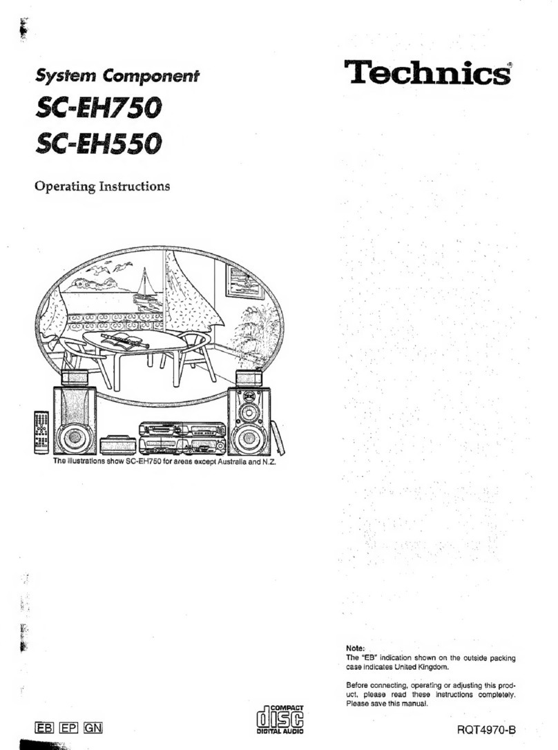 Technics SC-EH750 User manual Technics SC-EH750 User manual