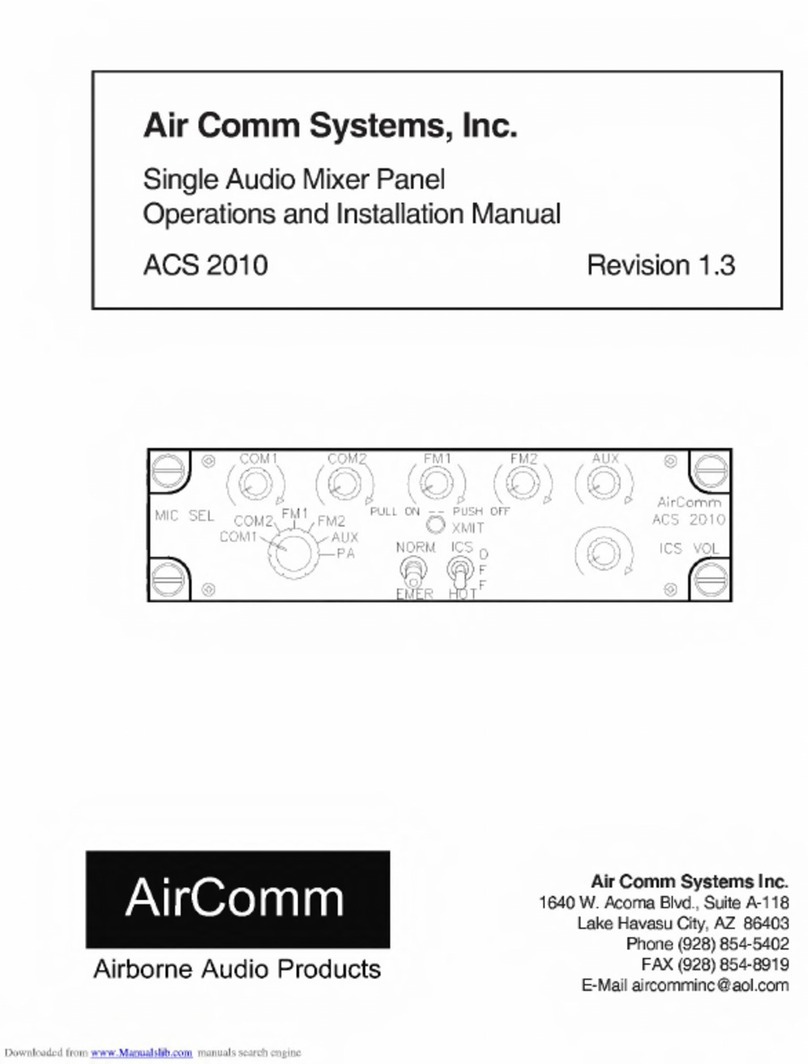 Air Comm Systems ACS 2010 Operation and installation manual Air Comm Systems ACS 2010 Operation and installation manual