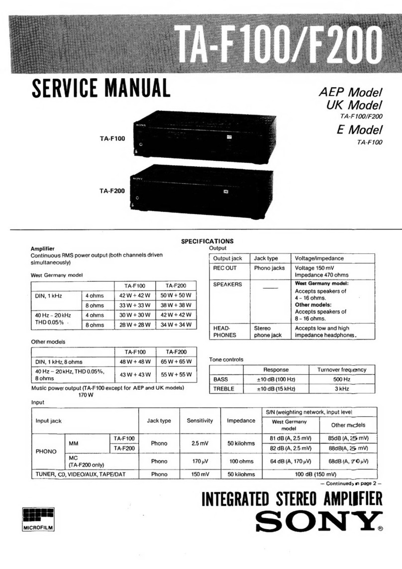Sony TA-F100 Service manual