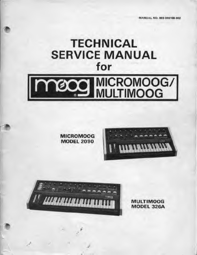 Moog Micromoog 2090 Operating manual Moog Micromoog 2090 Operating manual