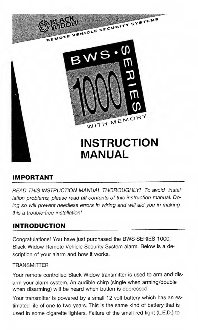 Black Widow BWS 1000 Series User manual