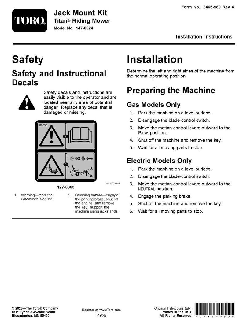 Toro 147-8824 installation instructions