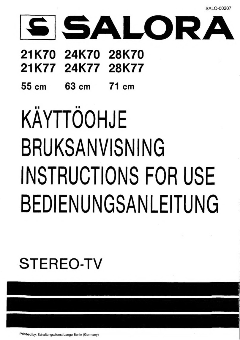 Salora 21K70 User manual Salora 21K70 User manual