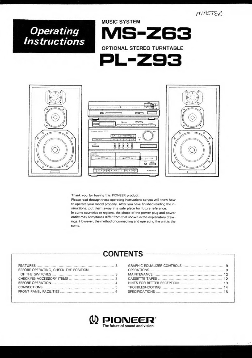 Pioneer MS-Z63 operating instructions
