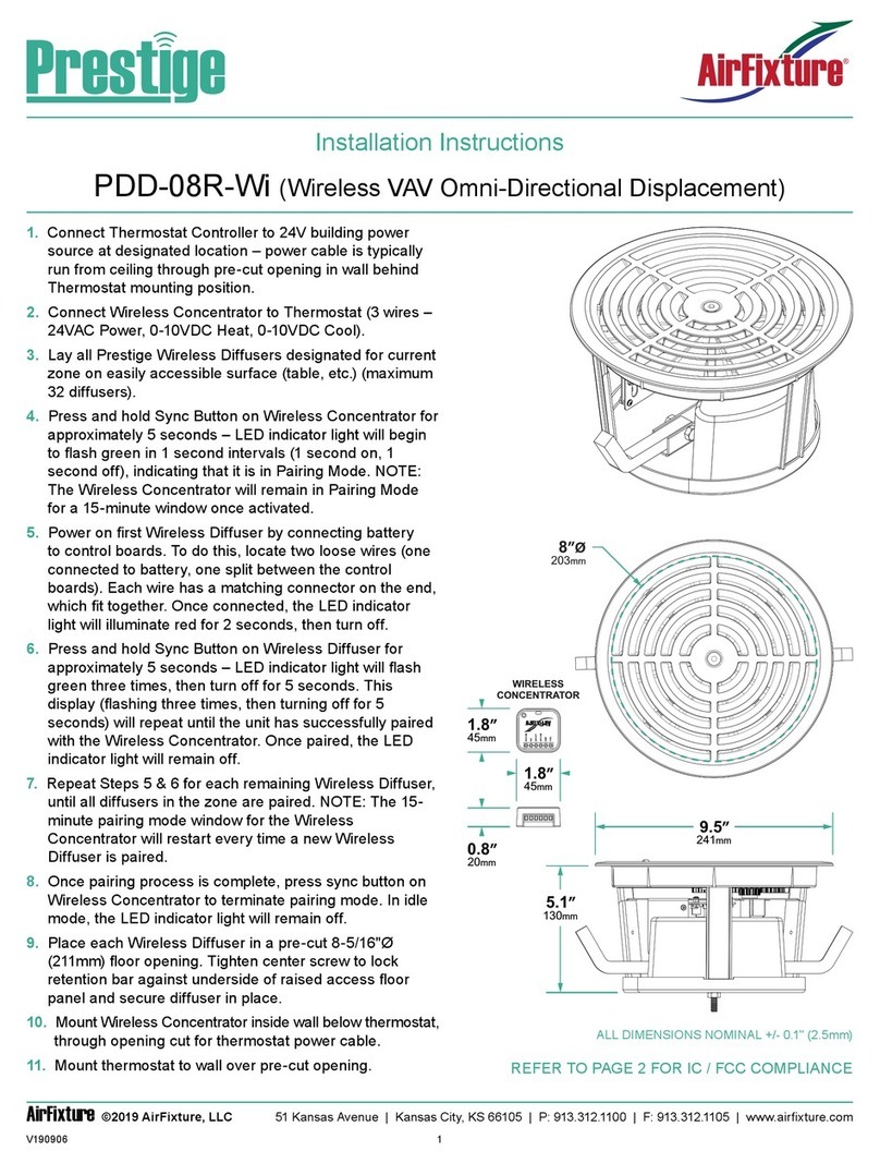 Prestige AirFixture PDD-08R-Wi installation instructions Prestige AirFixture PDD-08R-Wi installation instructions