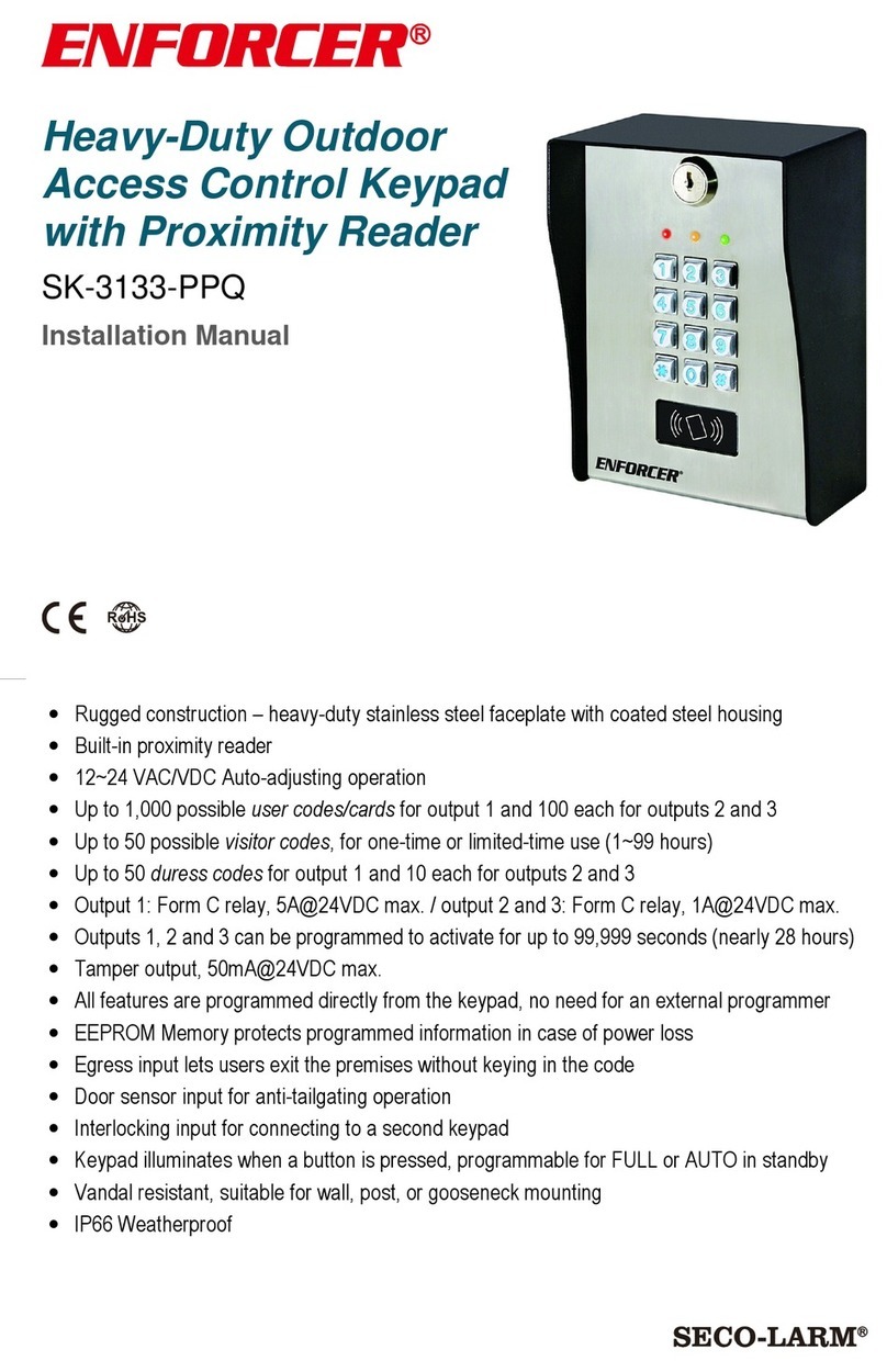 SECO-LARM SK3133-PPQ installation manual