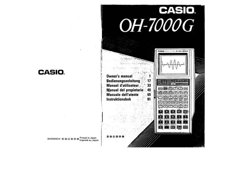 Casio OH-7000G User manual
