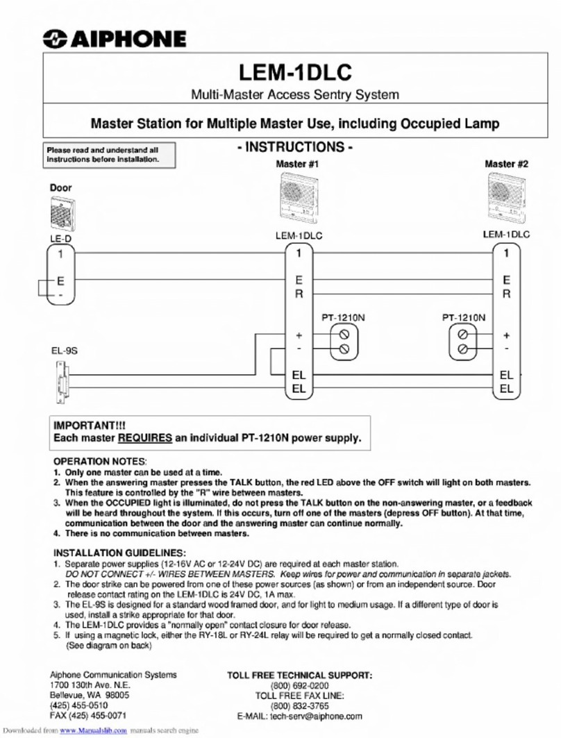Aiphone LEM-1DL/C User manual