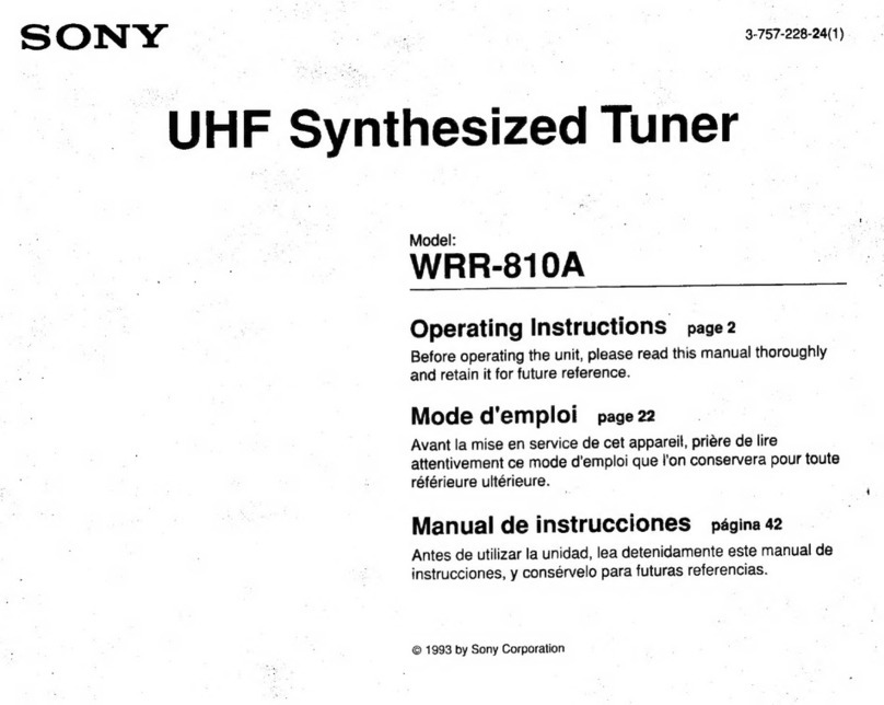 Sony WRR-810A User manual