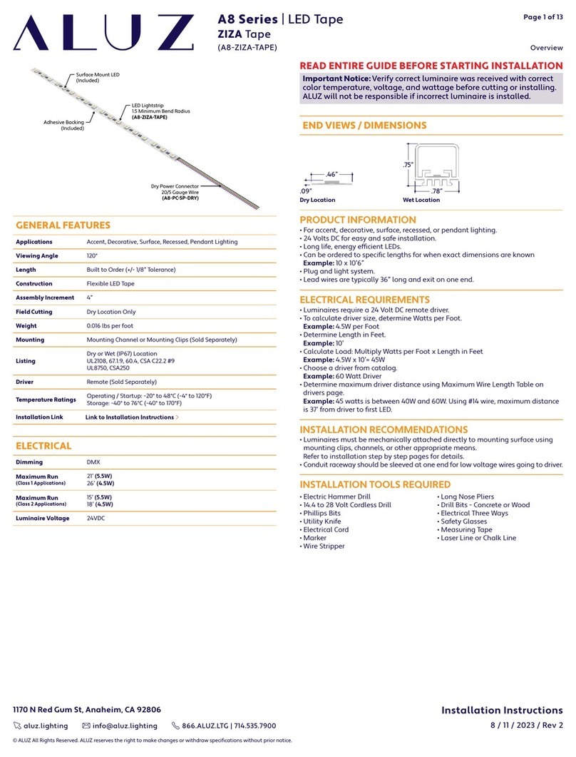 ALUZ A8 Series manual
