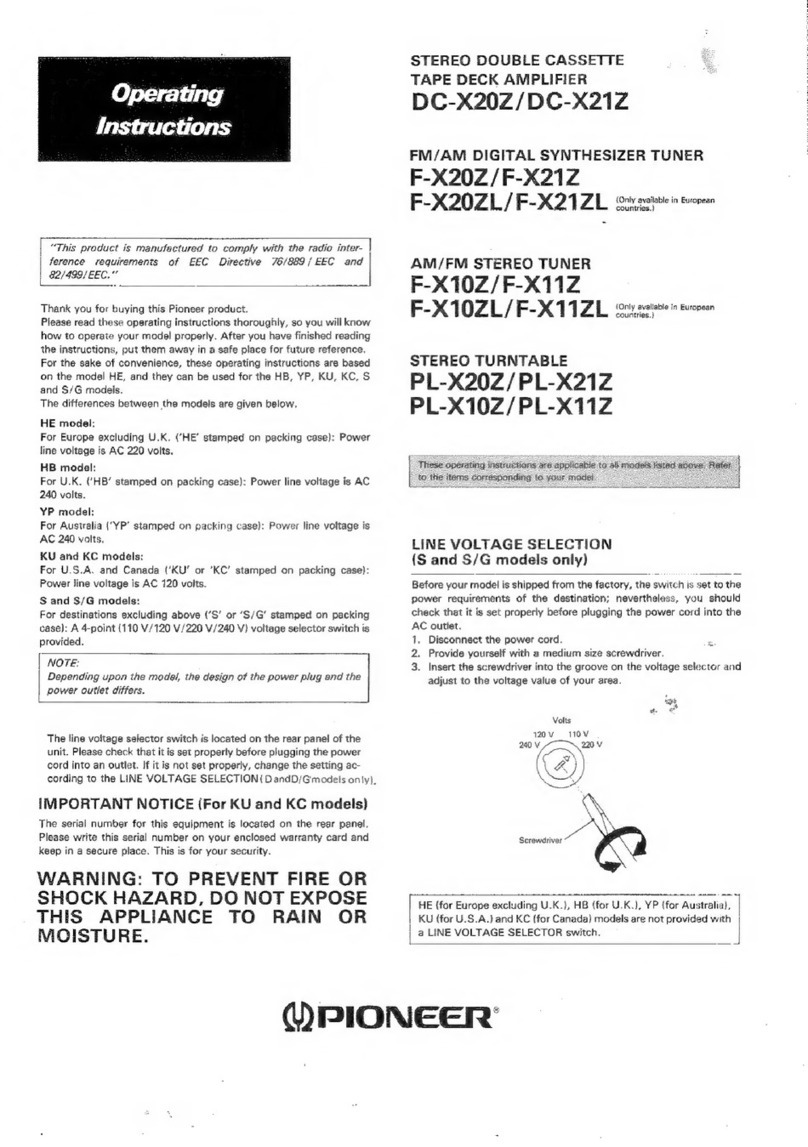 Pioneer DC-X20Z User manual