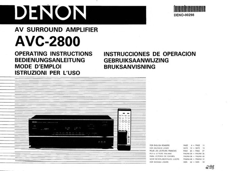 Denon AVC-2800 User manual