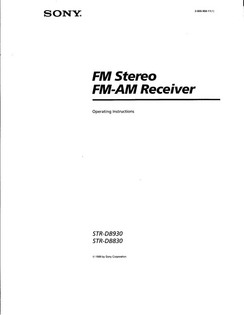 Sony STR-DB930 - Fm Stereo/fm-am Receiver User manual