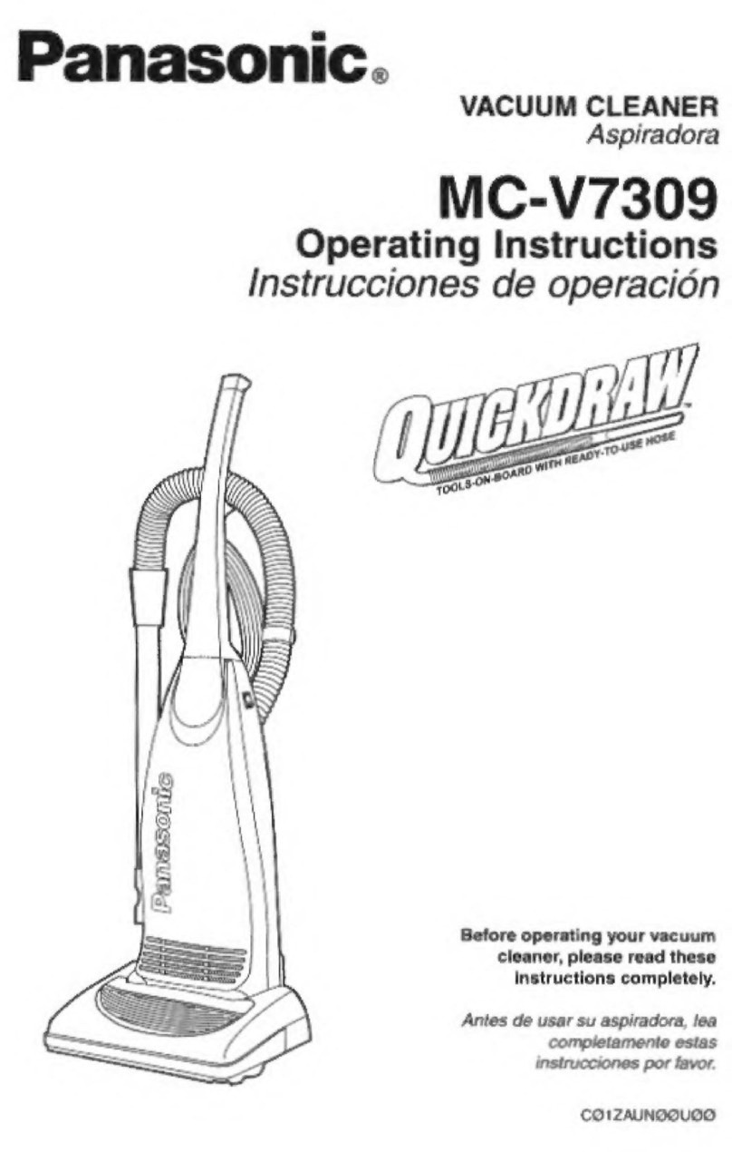 Panasonic MCV7309 - UPRIGHT VACUUM User manual