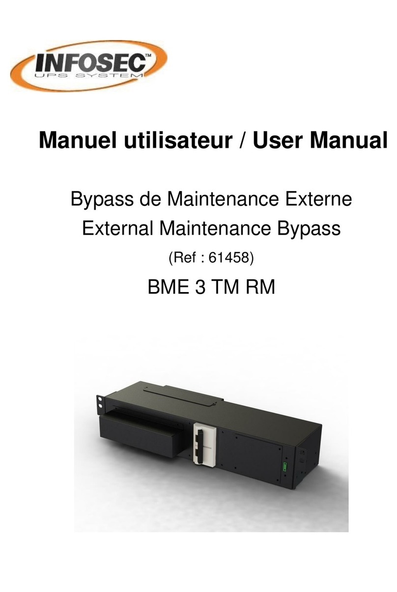 INFOSEC UPS SYSTEM BME 3 TM RM User manual