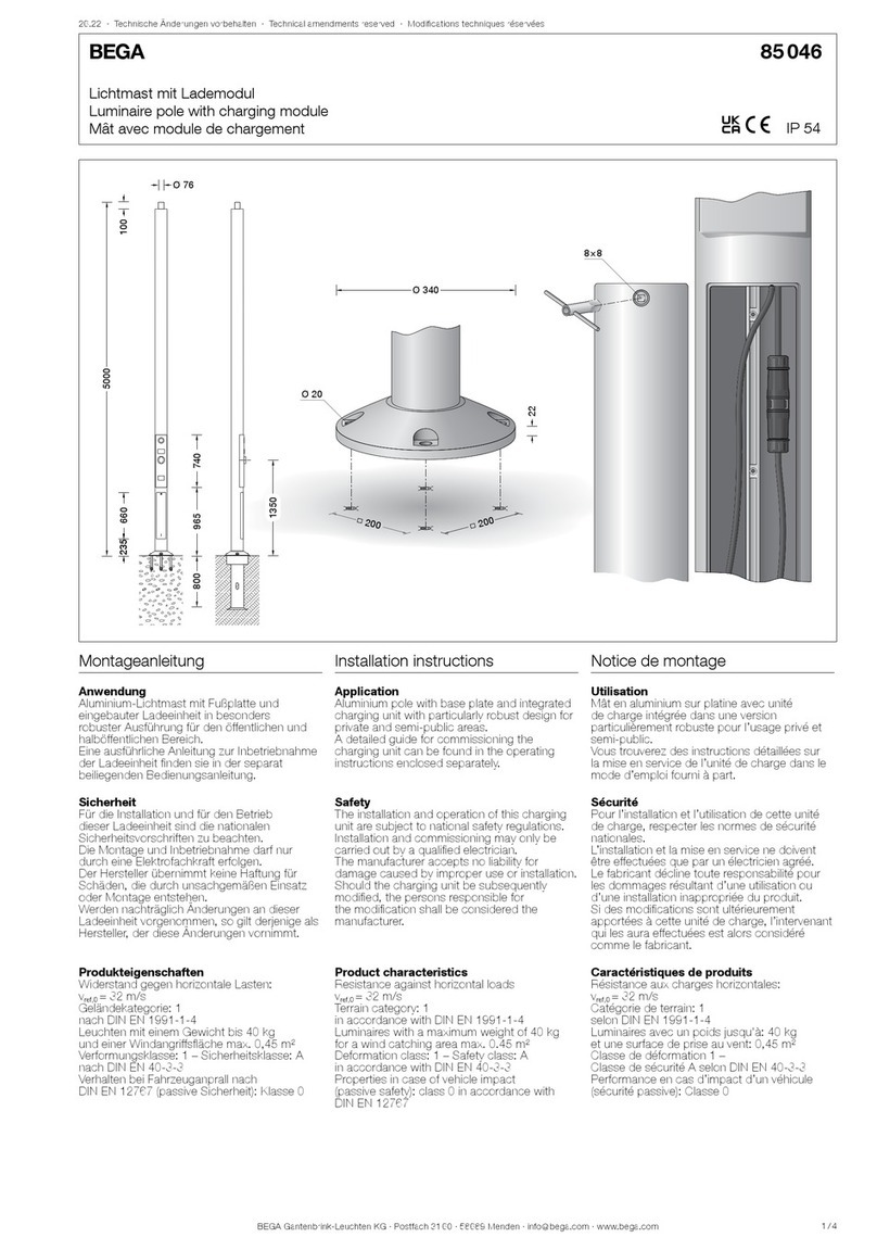 BEGA 85 046 installation instructions