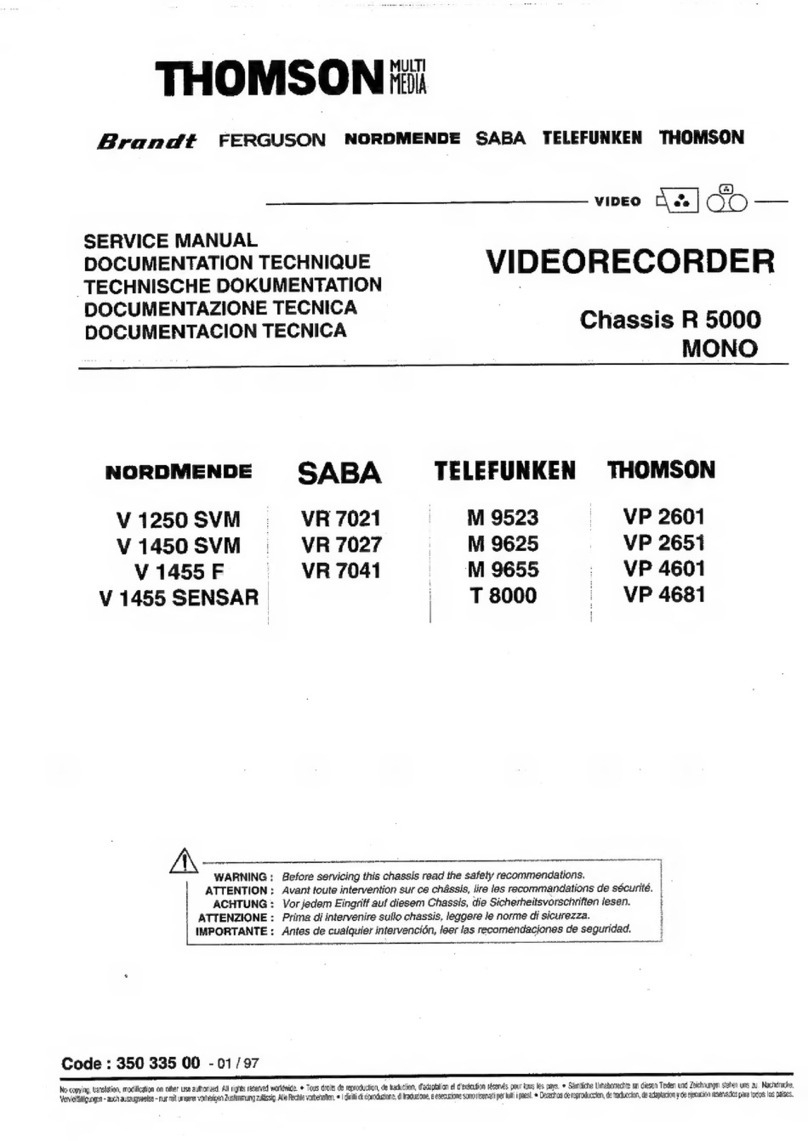 THOMSON NORDMENDE V 1250 SVM Service manual