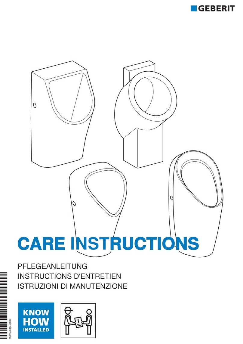 Geberit Centaurus 236400600 Care Instructions