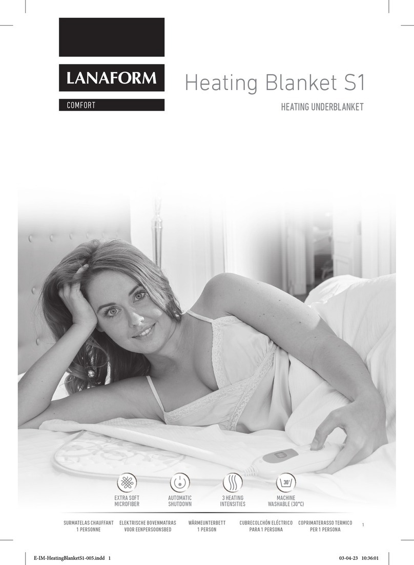 Lanaform COMFORT Heating Blanket S1 User manual