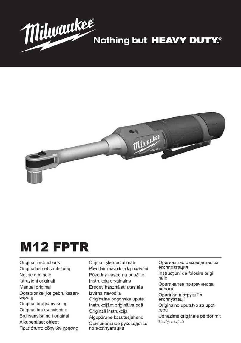 Milwaukee HEAVY DUTY M12 FPTR Original instructions
