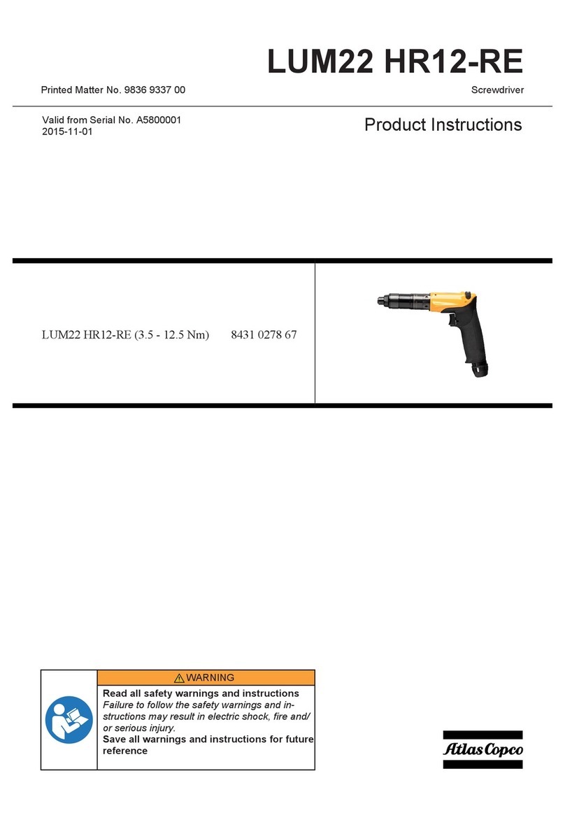 Atlas Copco LUM22 HR12-RE Instruction sheet