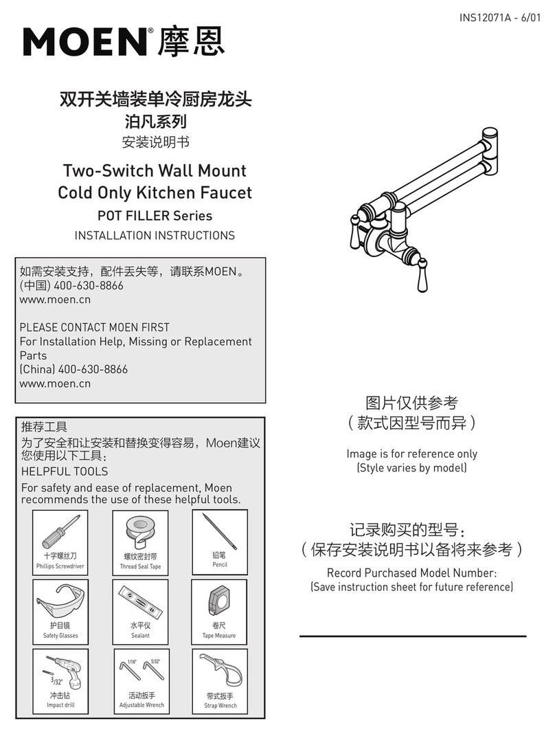 Moen POT FILLER Series User manual