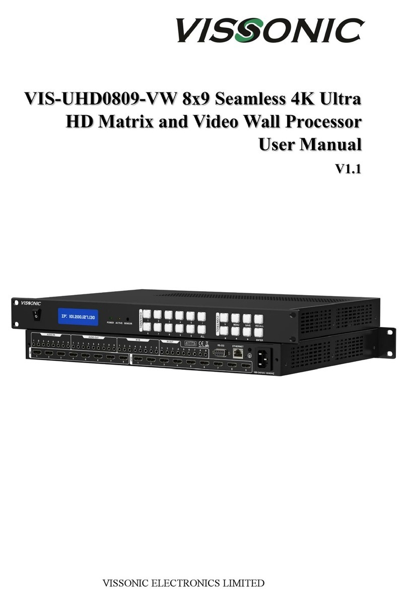 vissonic VIS-UHD0809-VW user manual