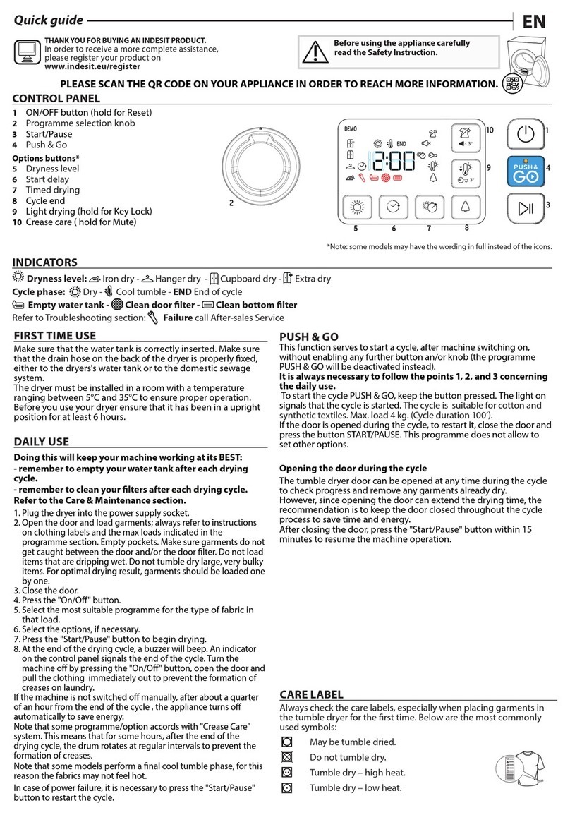 Indesit YT M11 83K RX EU User manual