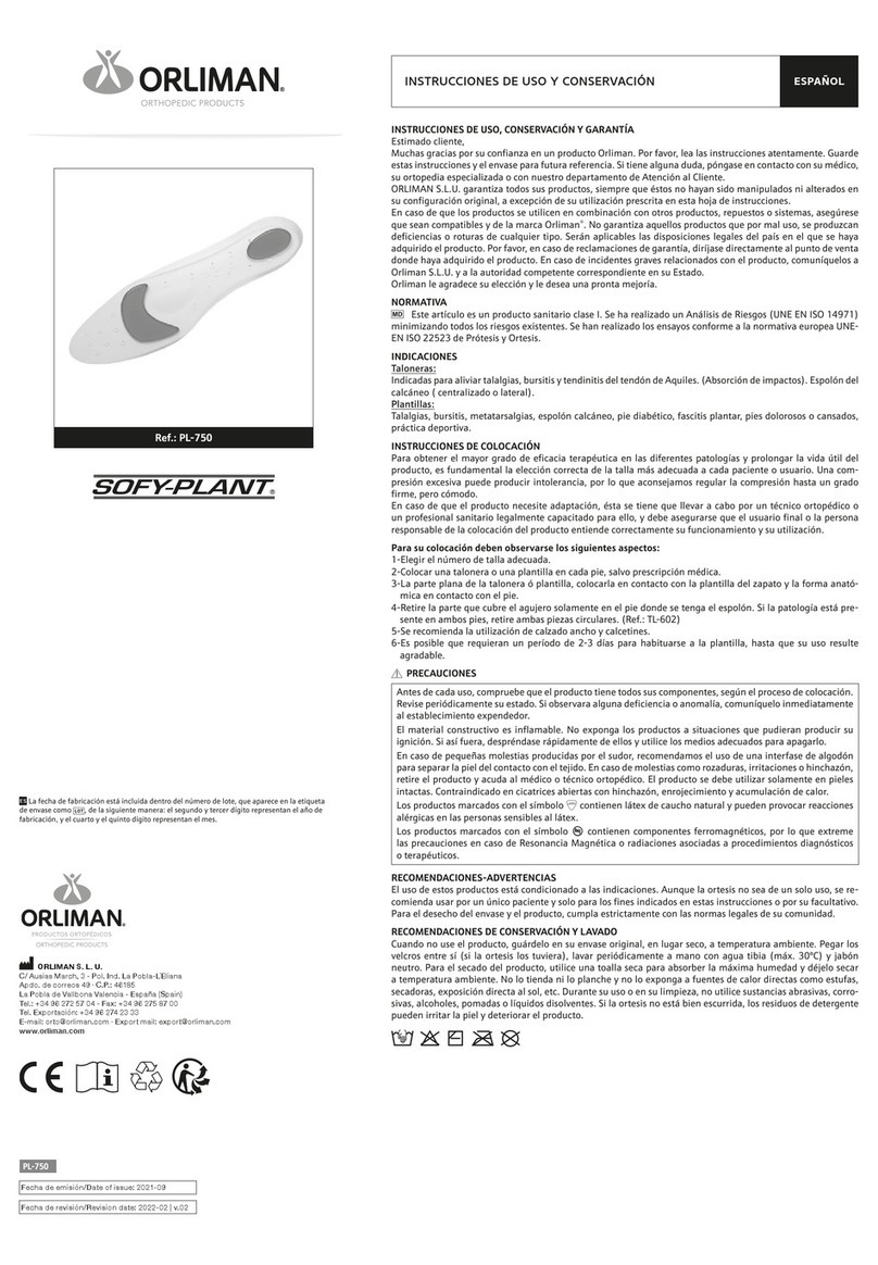 Orliman SOFY-PLANT PL-750 Operation instructions