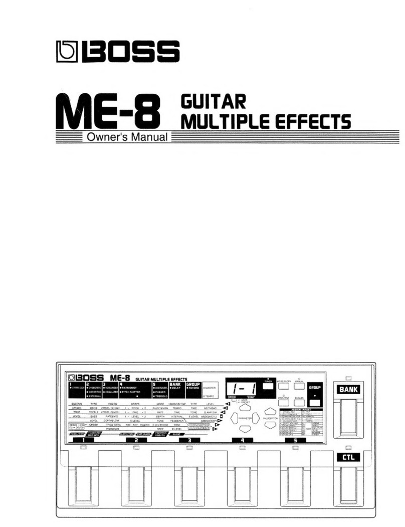 BOSSCO ME-8 owner's manual