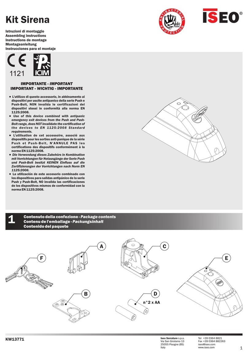 Iseo KW13771 Installation guide