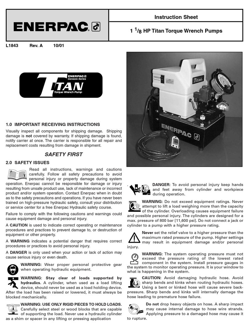 Enerpac PMU-30457 User manual